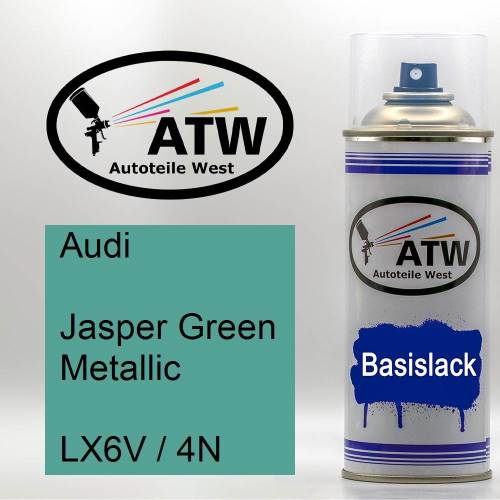 Audi, Jasper Green Metallic, LX6V / 4N: 400ml Sprühdose, von ATW Autoteile West.